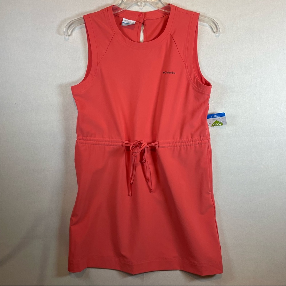 Columbia Bogata Bay Dress Womens Small Coral Pink Orange Omni-Shield Outdoor NWT - Picture 3 of 11